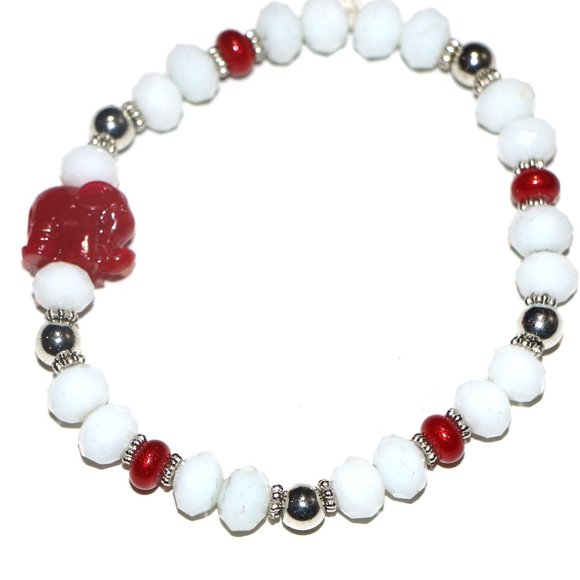 Red Elephant Crystal Bracelet - Picture 1 of 4